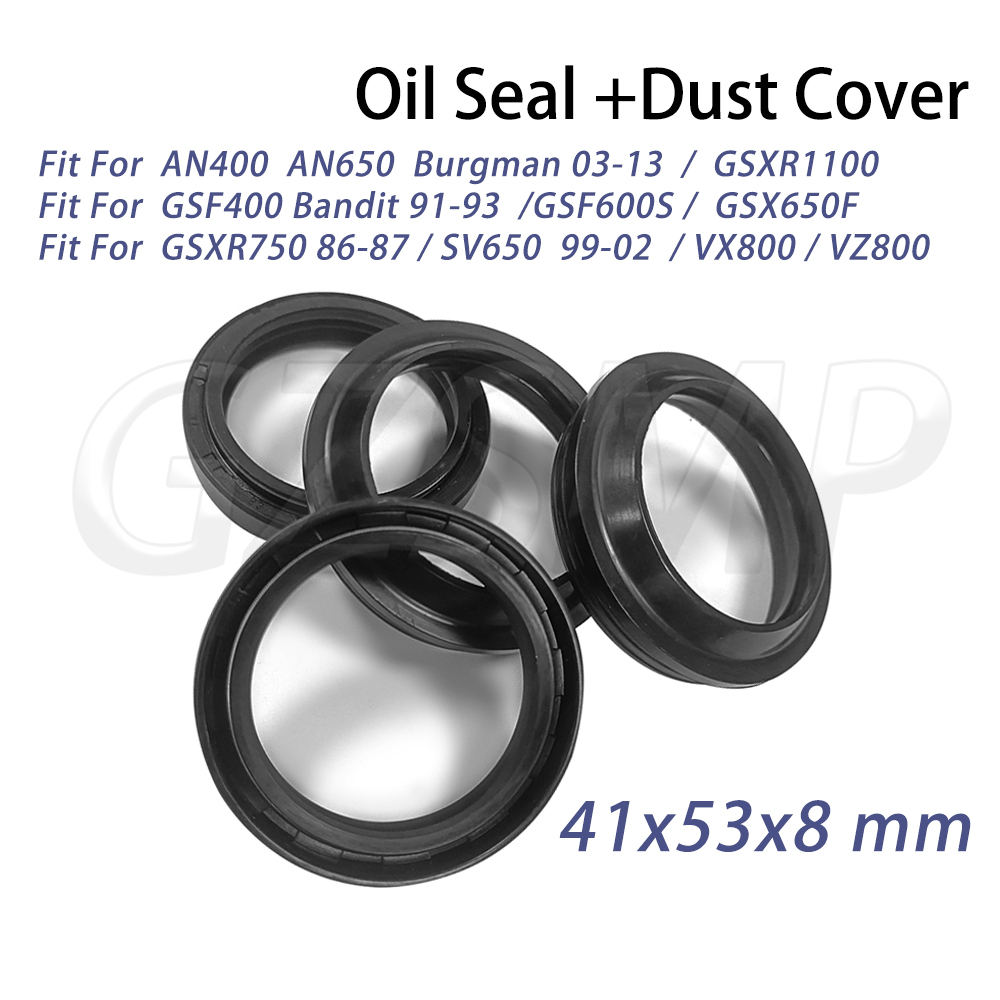 Motorcycle Oil Filter - ซีลน้ำมันโช้คหน้ามอเตอร์ไซค์ 41x53x8 สำหรับ SV650 1999-2002 VZ800