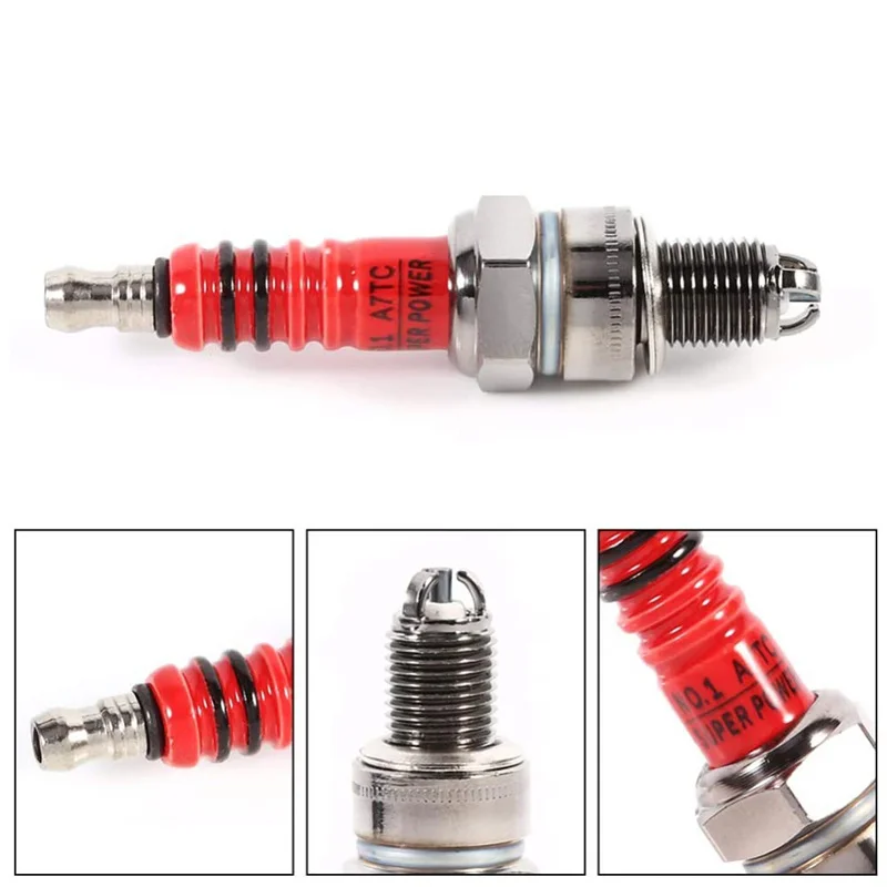 Motorcycle Spark Plug - หัวเทียนอิริเดียมประสิทธิภาพสูง 3 ขั้ว A7TC D8TJC สำหรับรถ