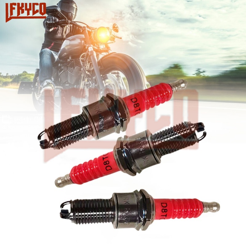 1/2/3/4ชิ้น3ขั้ว D8TC ปลั๊กหัว - Motorcycle Spark Plug บทวิจารณ์และราคา
