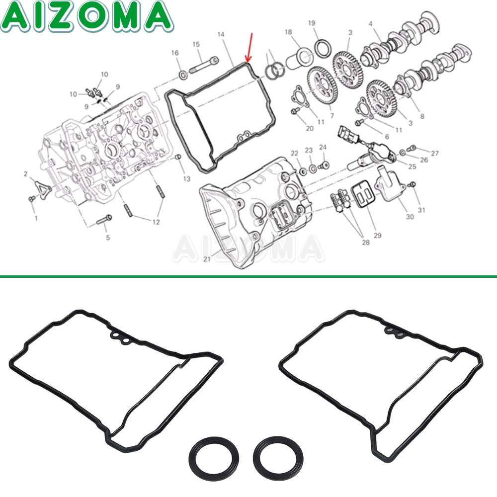 ปะเก็นฝาครอบหัวสูบสำหรับรถมอเต - Motorcycle Gasket บทวิจารณ์และราคา